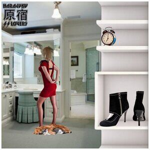 Harajuku Lovers Women's Black Suede Heel Boots